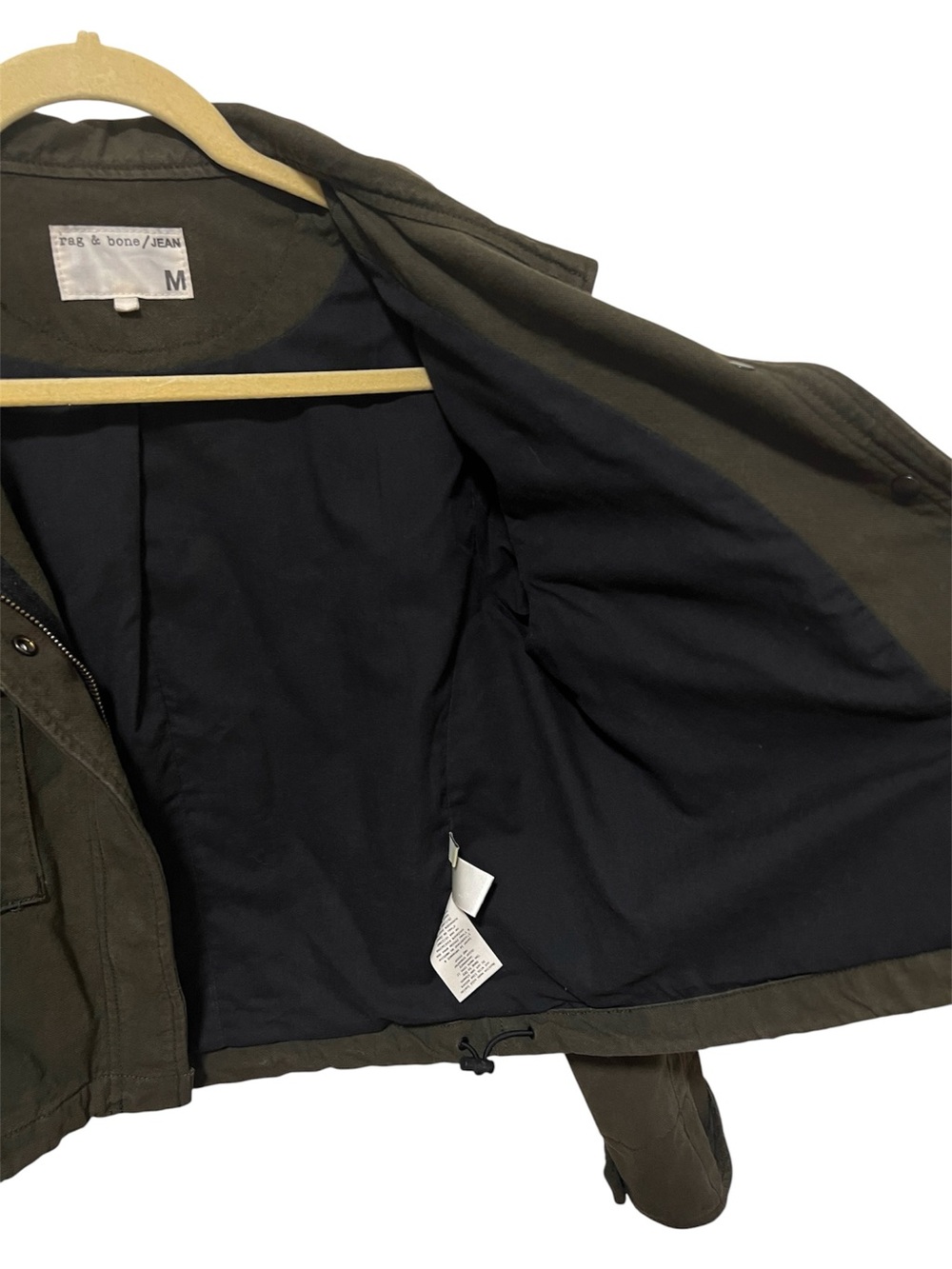 Rag & Bone M15 Cropped Military Jean Jacket M Fatigue Olive Green - Picture 5 of 9